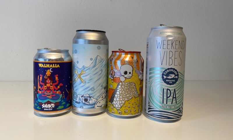 Bierblikken naast elkaar